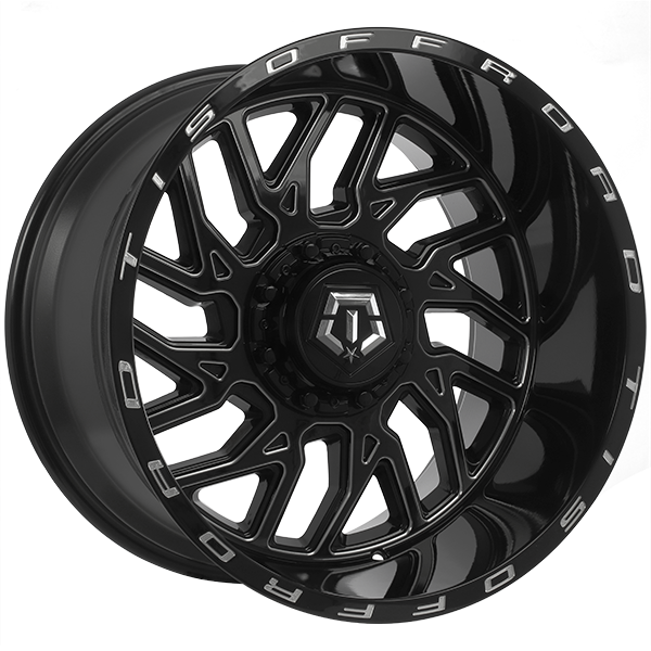 TIS 544 GLOSS BLACK MILLED 20X9 +1 8X170 125.2