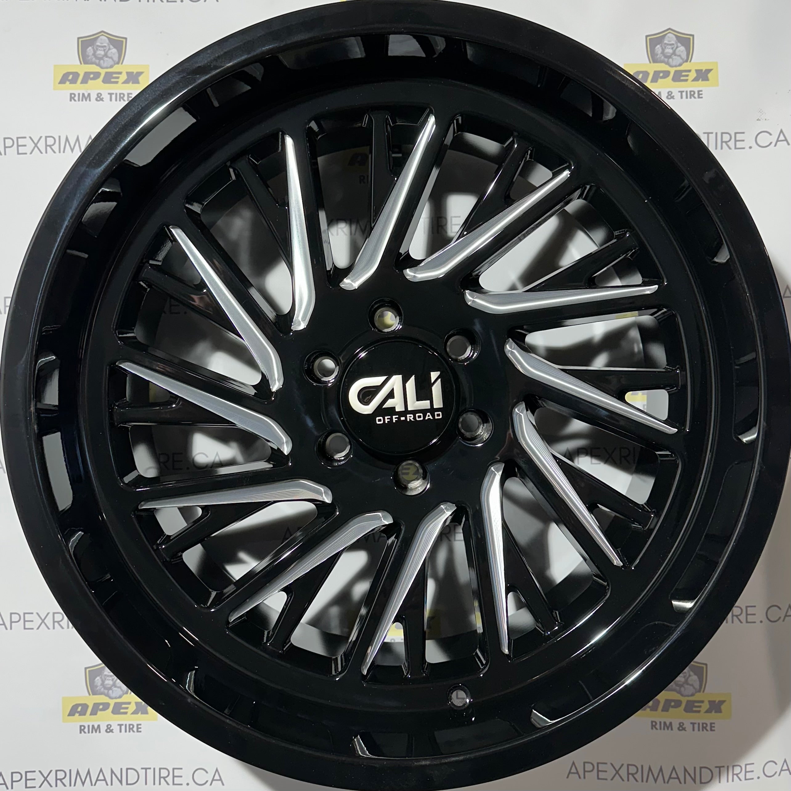 CALI OFF-ROAD PURGE GLOSS BLACK / MILLED SPOKES | 20X12 -51 ET 6X139.7 (106 MM HUB)