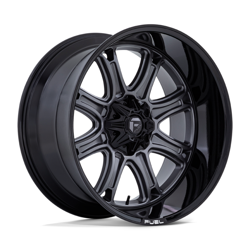 FUEL DARKSTAR MATTE GUNMETAL WITH BLK LIP | 20X10 6X135/6X139.7 -18 106.1MM -TEXT US FOR CLEARANCE PRICING***