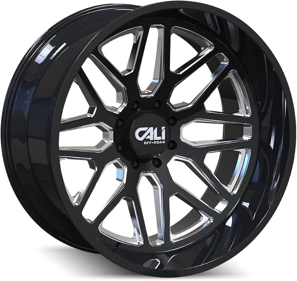 CALI OFF-ROAD 9115 INVADER GLOSS BLK/MILLED | 20X10 8X165.1 -25 125.2MM
