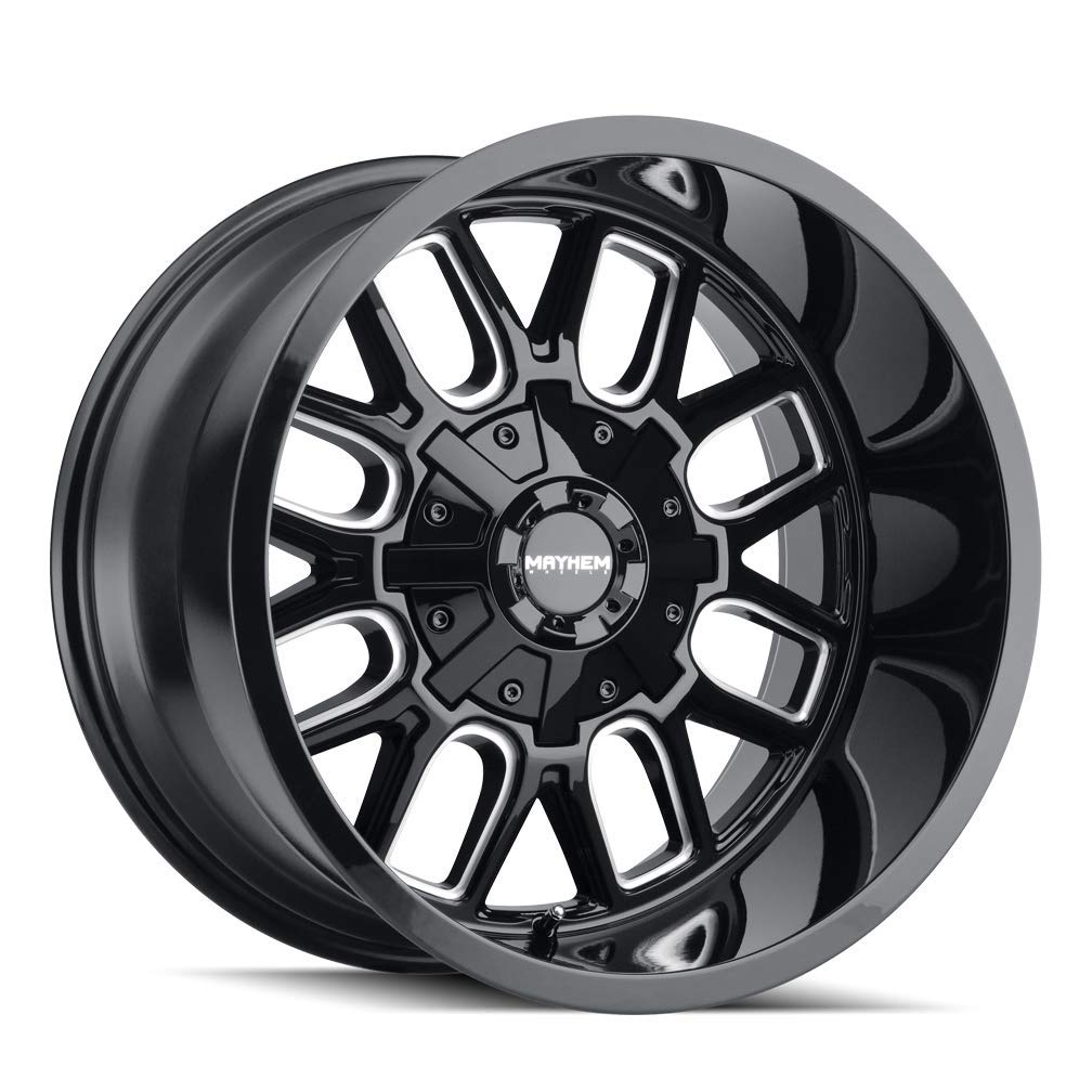 MAYHEM COGENT GLOSS BLK MILLED SPOKES | 22X10 6X135/6X139.7 -27 106MM