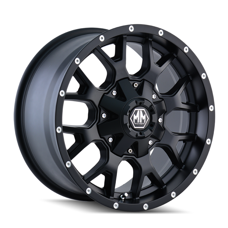 MAYHEM WARRIOR MATTE BLACK 17X9 6X135/139.7 -12 106MM