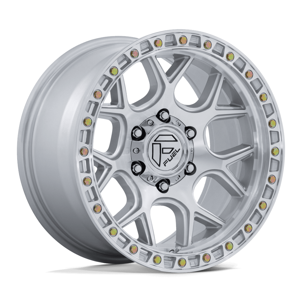 FUEL PUMA 17X9 +1 6X139.7 106 GLOSS SILVER W/ MACHINED FACE ( TEXT FOR CLEARANCE PRICE *** )