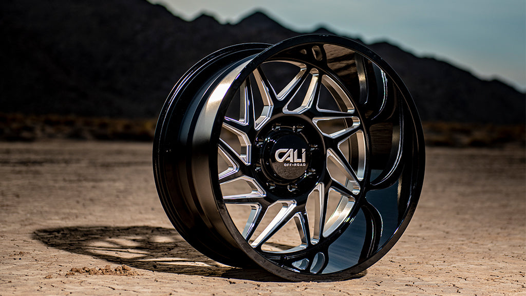 CALI OFF-ROAD GEMINI GLOSS BLACK MILLED 20X10 -25 6X139.7MM 106MM