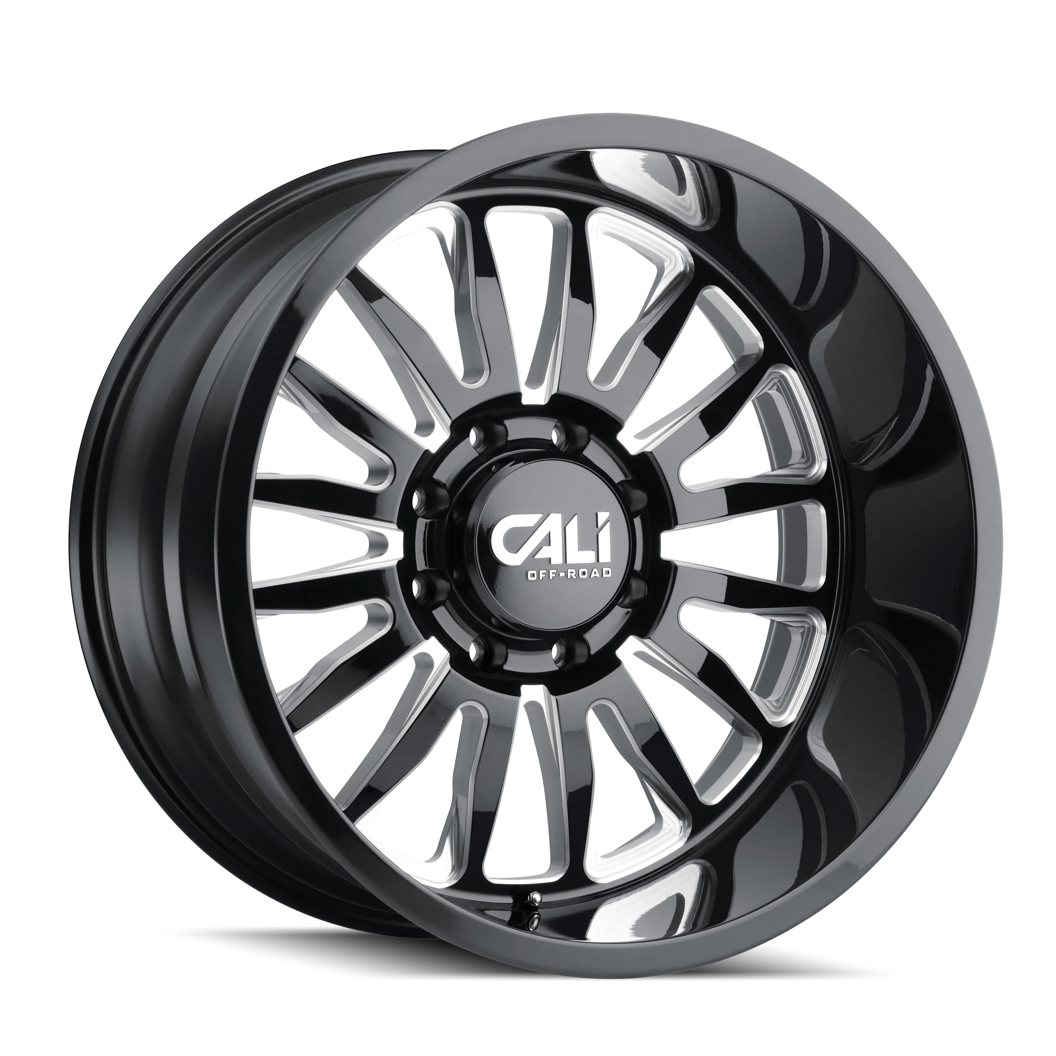 CALI OFF-ROAD SUMMIT GLOSS BLACK MILLED | 20X10 -25 8X180 (124.1MM HUB)