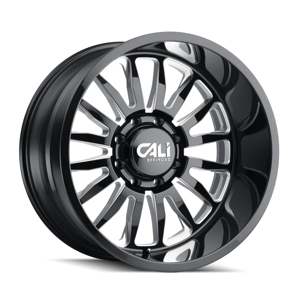 CALI OFF-ROAD 9110 SUMMIT GLOSS BLACK / MILLED | 22X12 -51 ET 6X139.7 (106 MM HUB)