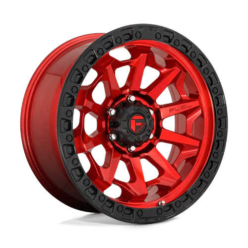FUEL OFFROAD D695 COVERT CANDY RED BLACK BEAD RING | 18X9 +20 5X127 (71.5MM HUB) - Call for clearance price***