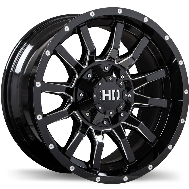 FAST HD TRAXX GLOSS BLACK MILLED 20X10 -18 6X135/6X139.7MM 95.1MM