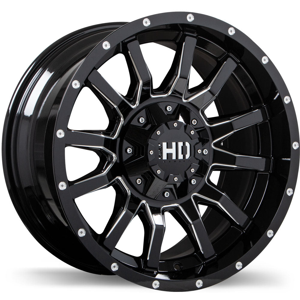 FAST HD TRAXX GLOSS BLACK MILLED 18X9 -15 6X135/6X139.7MM 87.1MM