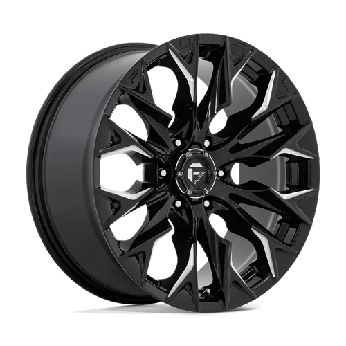 FUEL FLAME GLOSS BLACK MILLED | 20X9 +20 6X139.7 * TEXT FOR CLEARANCE PRICE