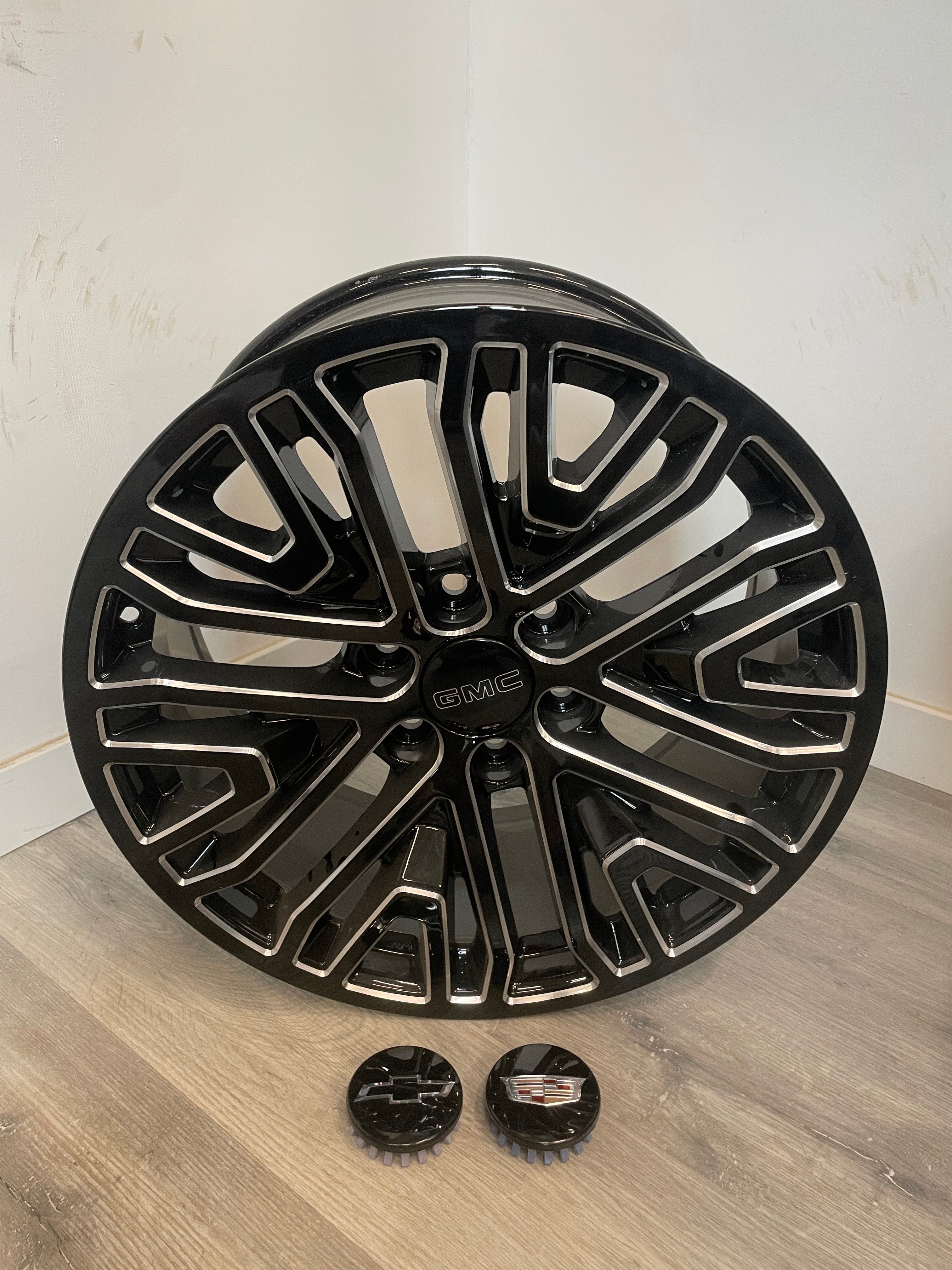 GMC DENALI ULTIMATE GLOSS BLK REPS - OEM MILLED | 20X9 +24 6X139.7MM
