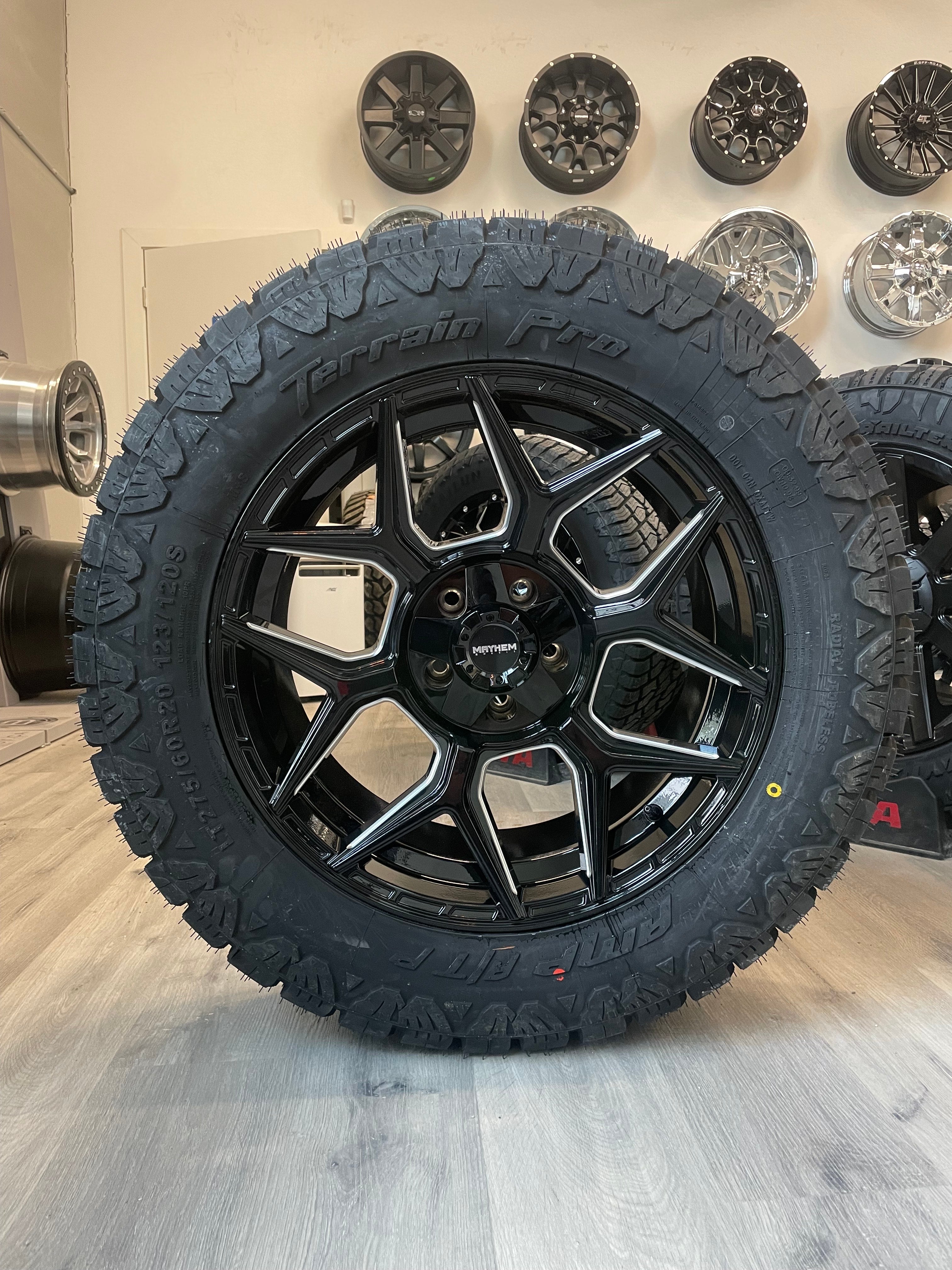 Mayhem ブラックメタル　BLACKL SET OF FOUR) Mayhem Vanquish 20x9 5x127/5x139.7 +0 Gloss BLK