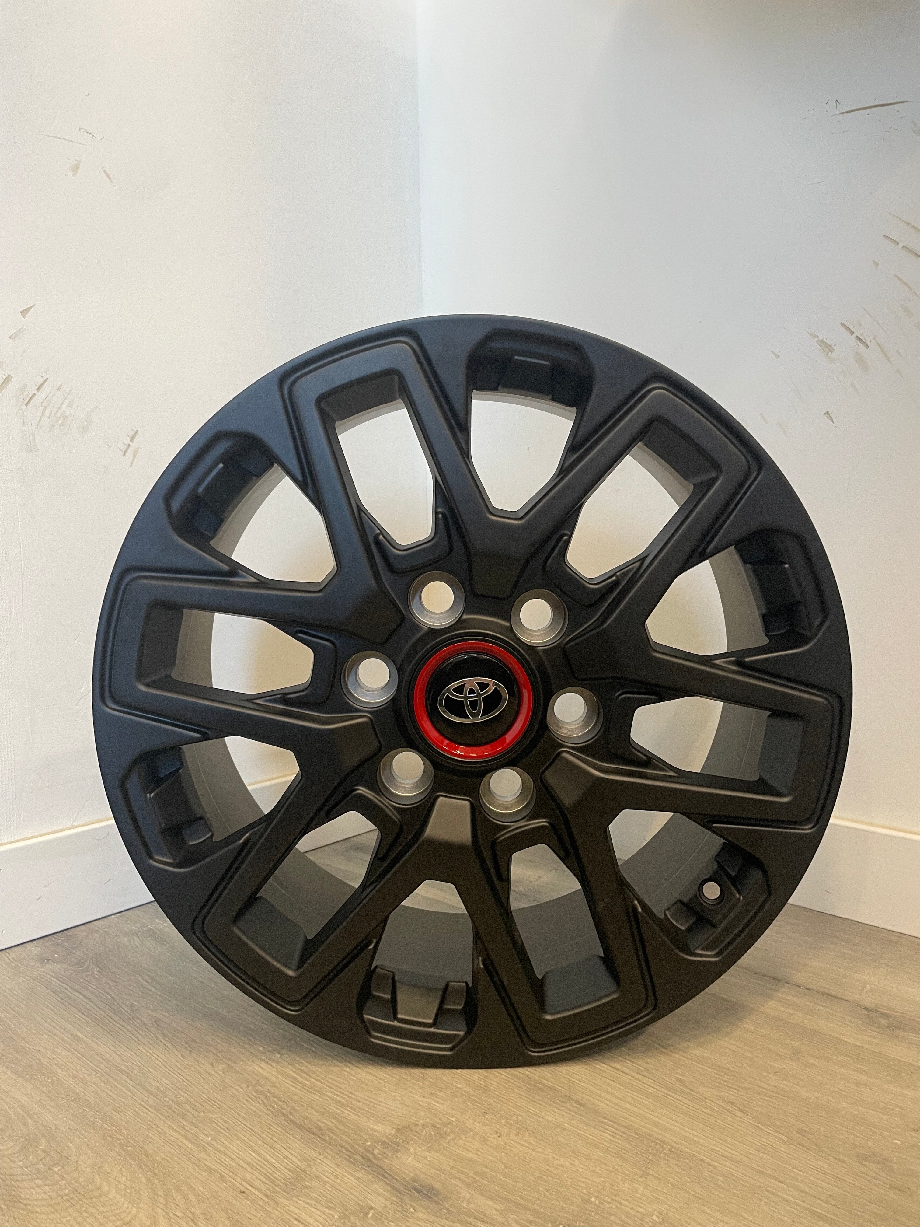 R262 TOYOTA TUNDRA TRD OEM REPS SATIN BLACK 18X7.5 +60 6X139.7MM 95.1MM