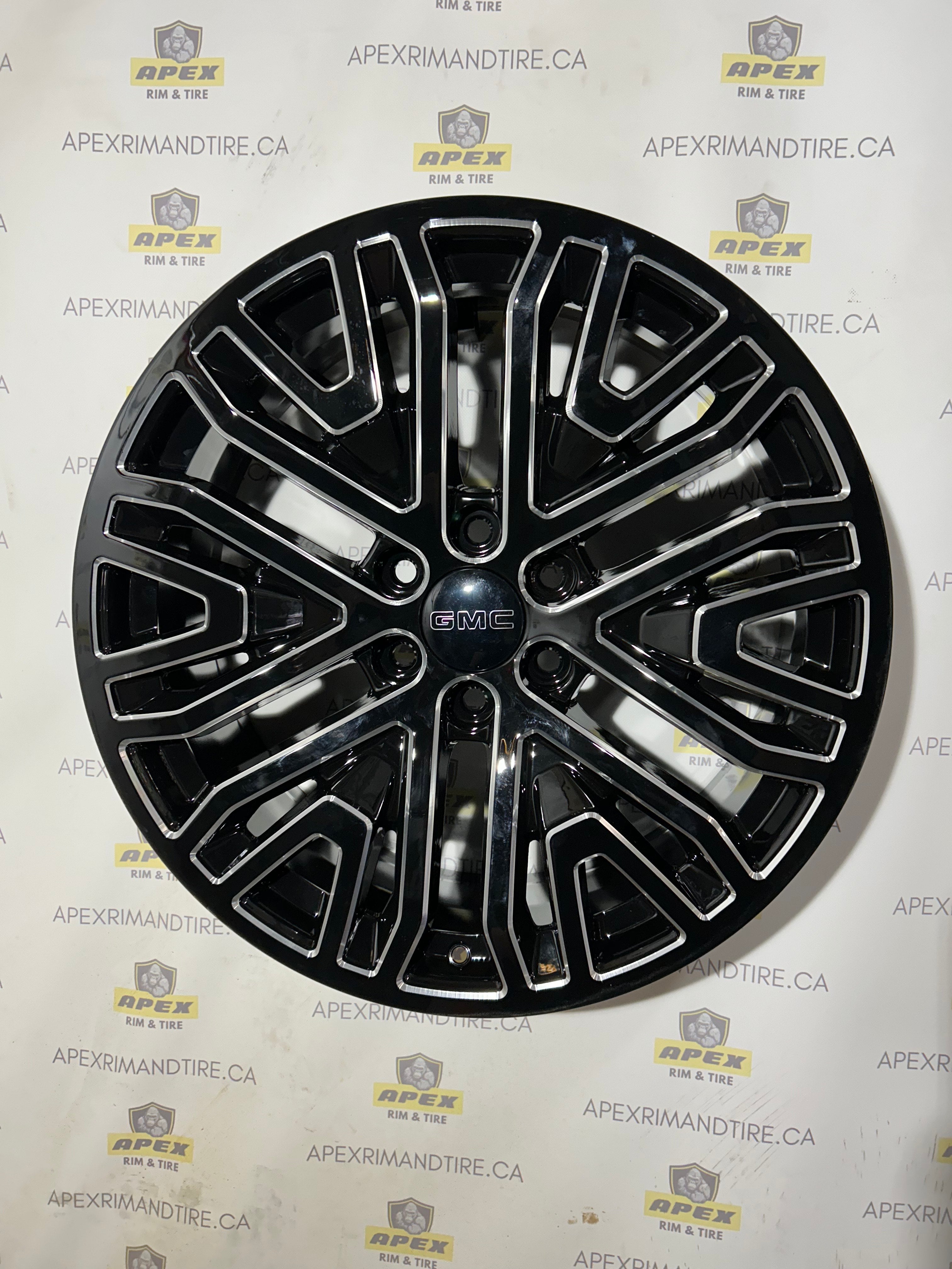 GMC DENALI ULTIMATE WHEELS REPS ( OEM STYLE ) GLOSS BLK MILLED | 22X9 +28 6X139.7MM