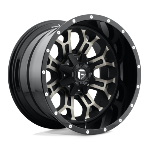 FUEL CRUSH 17X9 +1 6X135/6X139.7 106.1 GLOSS MACHINED DOUBLE DARK TINT