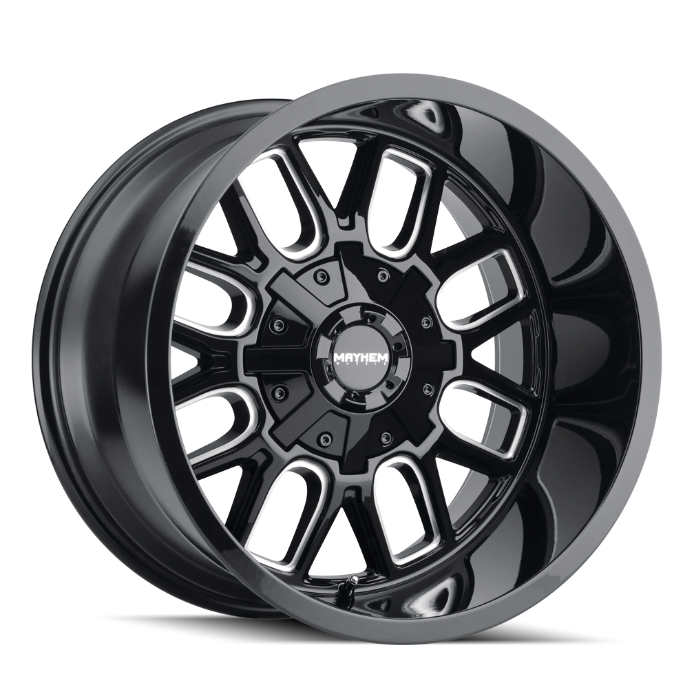MAYHEM COGENT 8107 GLOSS BLK/MILLED | 17X9 8X165.1 -12 130.8MM