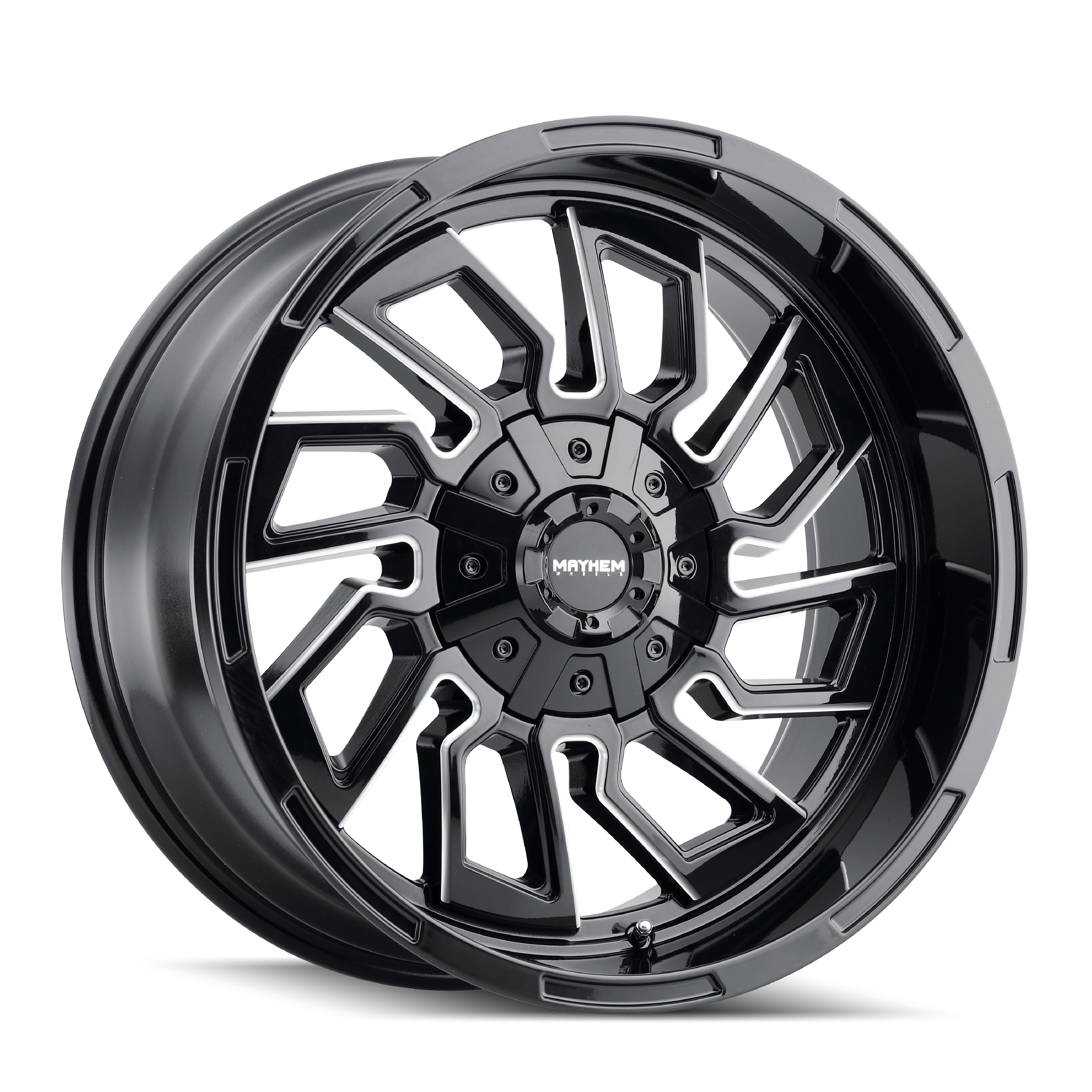 MAYHEM FLYWHEEL 8111 GLOSS BLK MILLED | 20X9 5X127/5X139.7 +0 87.1MM