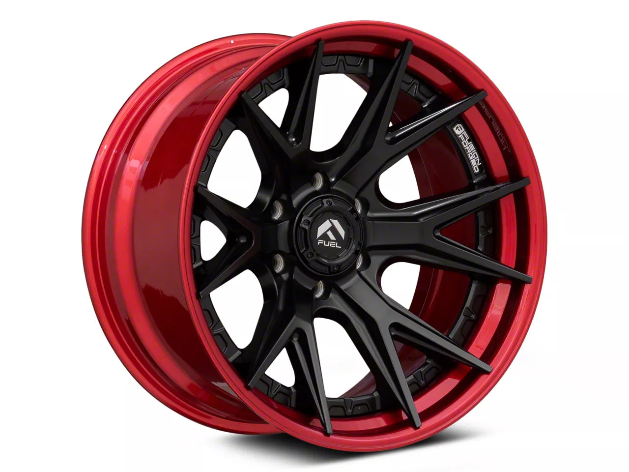 FUEL FORGED CATALYST MATTE BLACK WITH CANDY RED | 22X10 6X139.7 -18 106MM