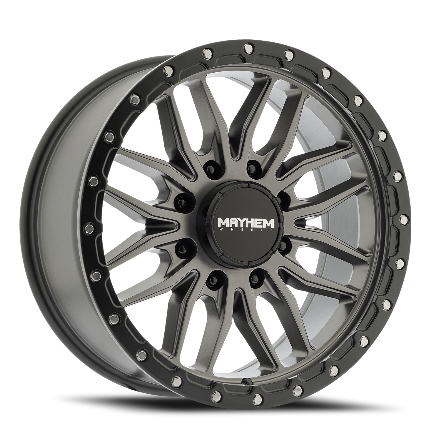 MAYHEM VECTOR 8310 MATTE GUNMETAL BLACK LIP 20X9 8X180 18MM 124.1MM