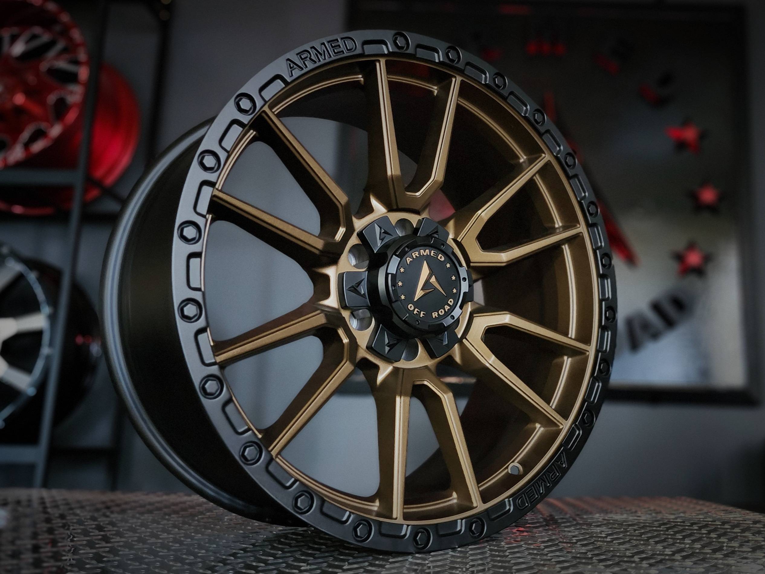 SPEAR 20X9 6X135/6X139.7 +12 SATIN BLACK LIP & SATIN BRONZE