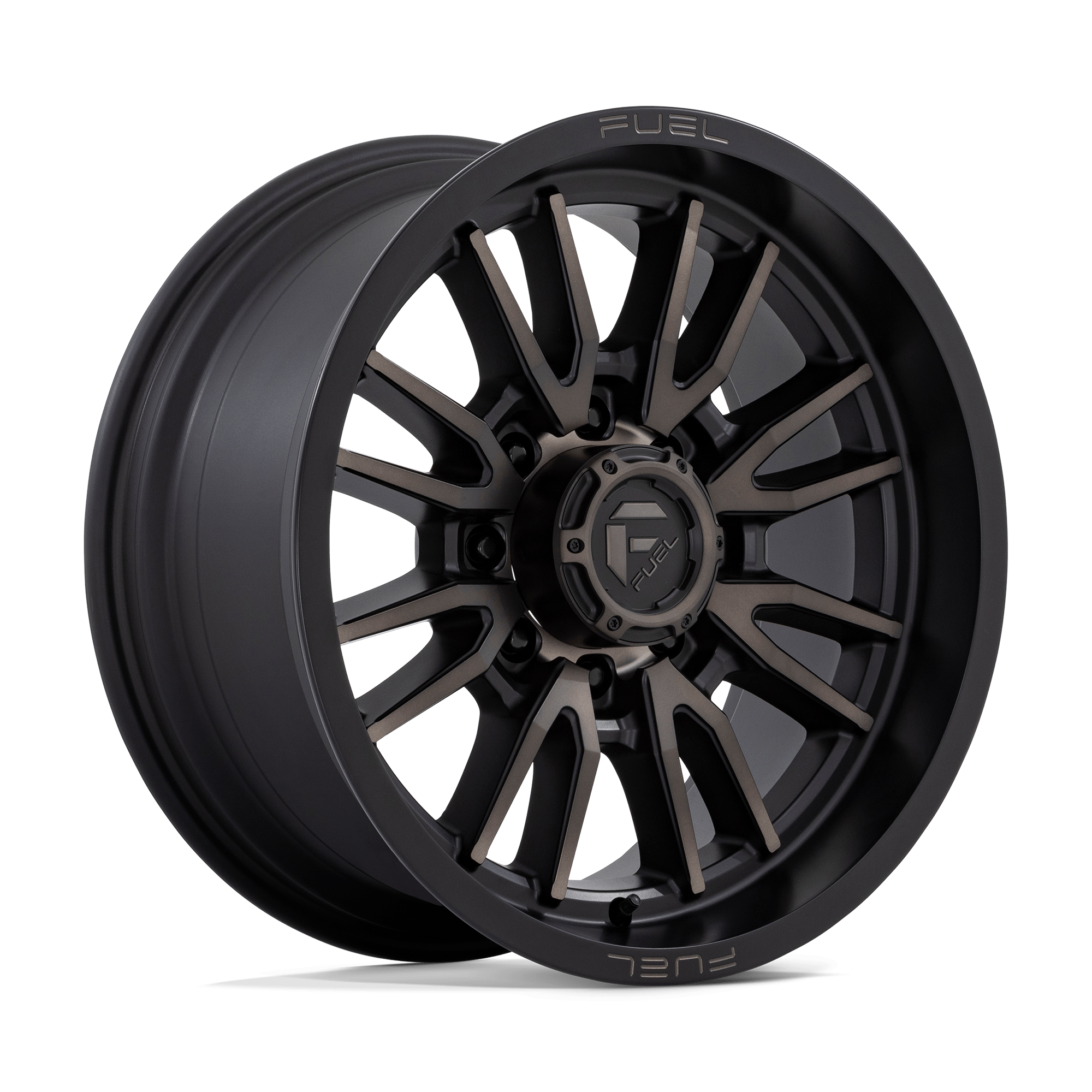 FUEL CLASH 8 20X9 8X180 +1 124MM MATTE BLACK DOUBLE DARK TINT ( TEXT US FOR CLEARANCE PRICING )