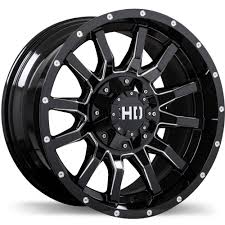 FAST HD TRAXX GLOSS BLACK MILLED 20X12 -44 8X180MM 125MM