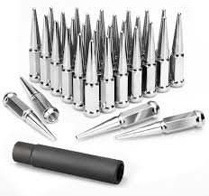 SPIKE LUG NUTS - CHROME CLOSED - 9/16" - 32 PACK