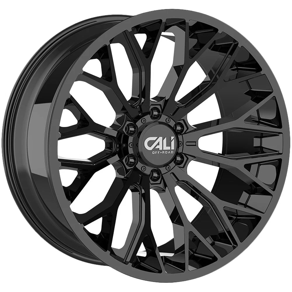 CALI EVOKE 9119 GLOSS BLACK 24X12 6X135 -25MM 87.1MM