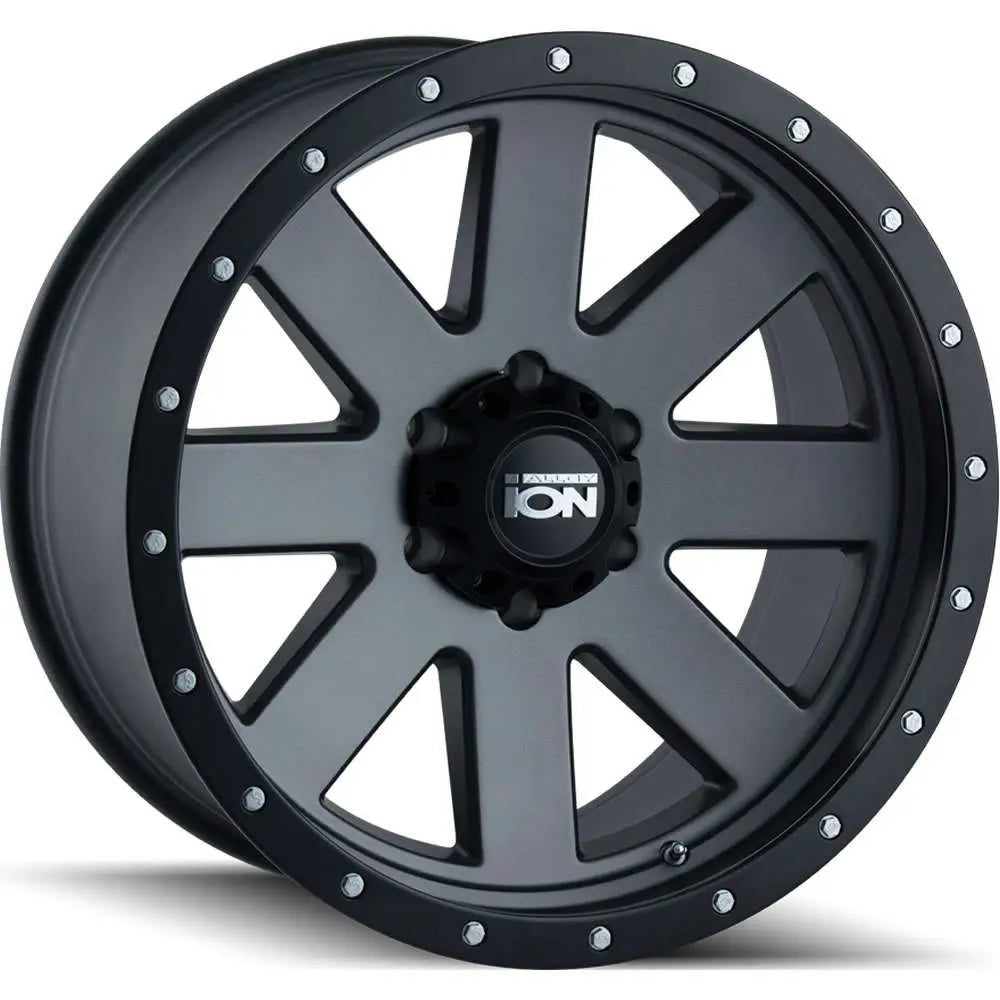 ION TYPE 134 MATTE GUNMETAL/BLACK BEADLOCK 20X10 6X139.7 -19MM 106MM