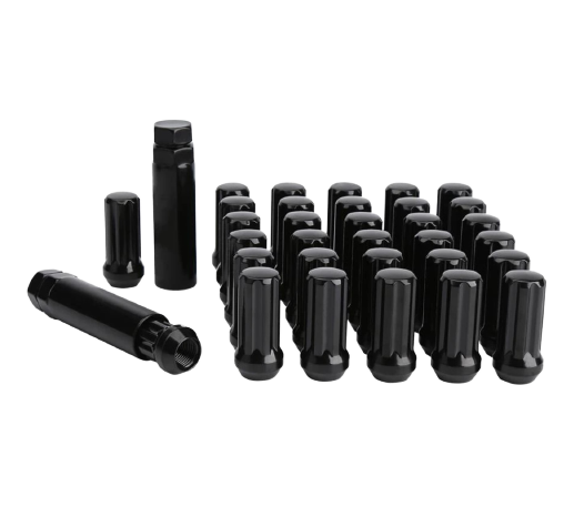 LUG NUTS - BLACK CLOSED - 14x1.5 - 32 PACK