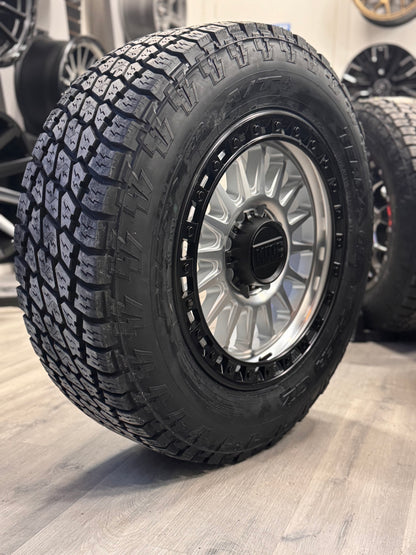 (SET OF FOUR) KMC IMS 20X9 8X165.1 +18 125MM MACHINED W/ MATTE BLACK LIP | 275/65R20 NITTO G2 3PMS