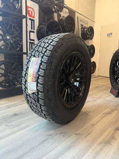 ( SET OF FOUR ) FUEL REBEL 20X9 +1 8X165.1 125.1 MATTE BLACK | LT 285/65R20 NITTO G2 3PMS