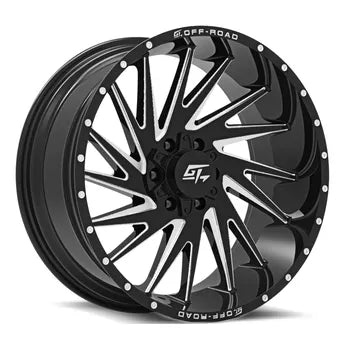 GT OFF-ROAD TOMAHAWK GLOSS BLK MILLED | 20X9 +12 5X127/5X139.7MM