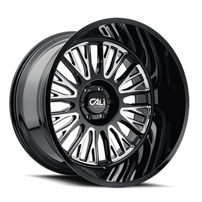 CALI OFF-ROAD VERTEX GLOSS BLACK MILLED 26X14 -76 8X165.1MM 125.2MM