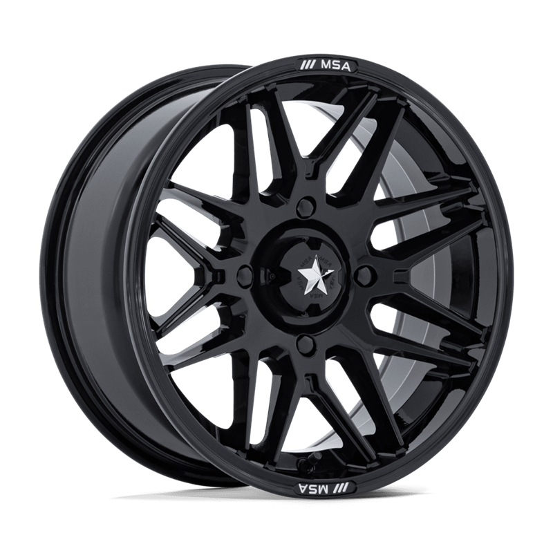 MSA OFFROAD M52 RADAR UTV 4X137 14X7 +10 96 GLOSS BLACK