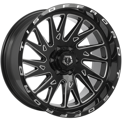 TIS 547 GLOSS BLACK - MILLED EDGE 20X10.0 -19 6X135MM 87.1MM