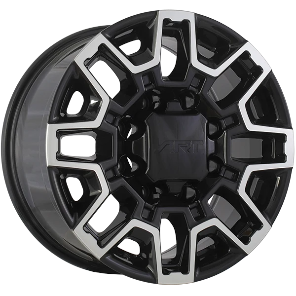 GMC/CHEVY 2500/3500 HD OEM REPLICA 410 GLOSS BLACK W/ MACHINED FACE 18X9 +32 8X180 124.1MM