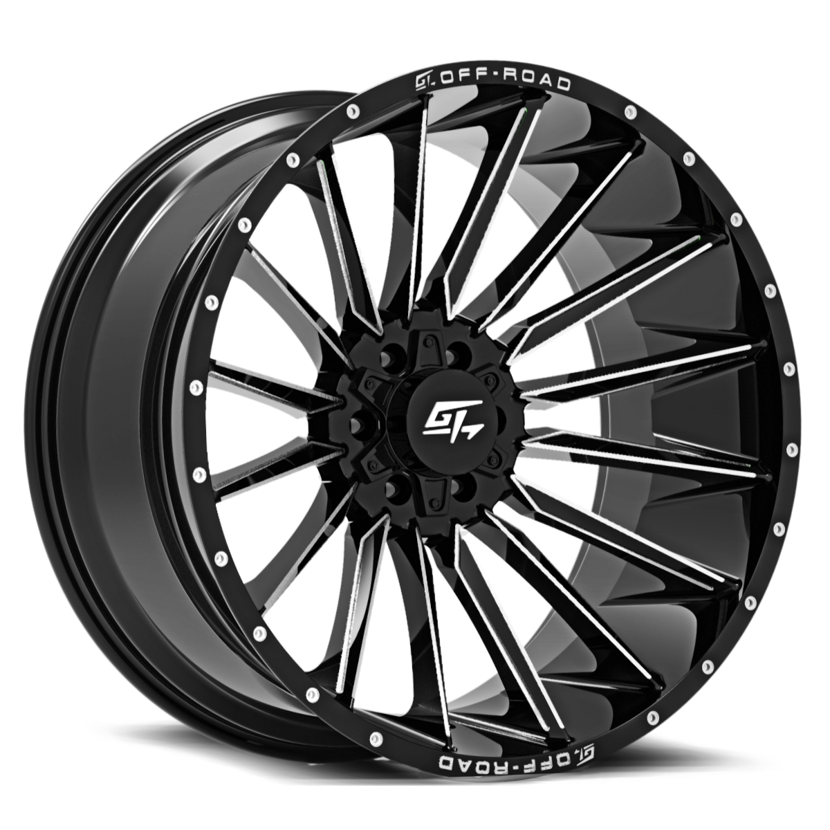 GT OFF-ROAD Stark 20x9 8x165.1/8x170 +12 Gloss Black Milled