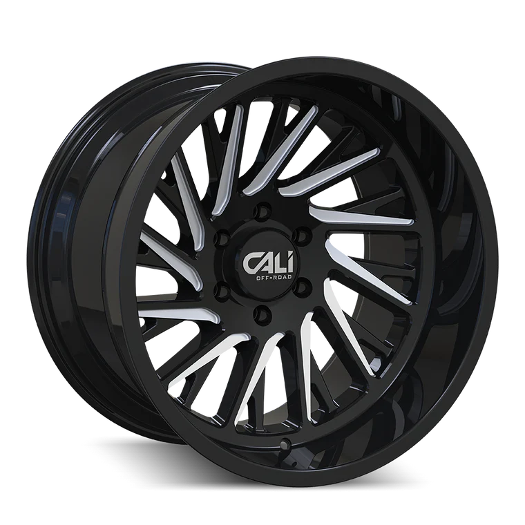 CALI OFF-ROAD PURGE GLOSS BLACK MILLED 22X12 -51 6X135MM 87.1MM
