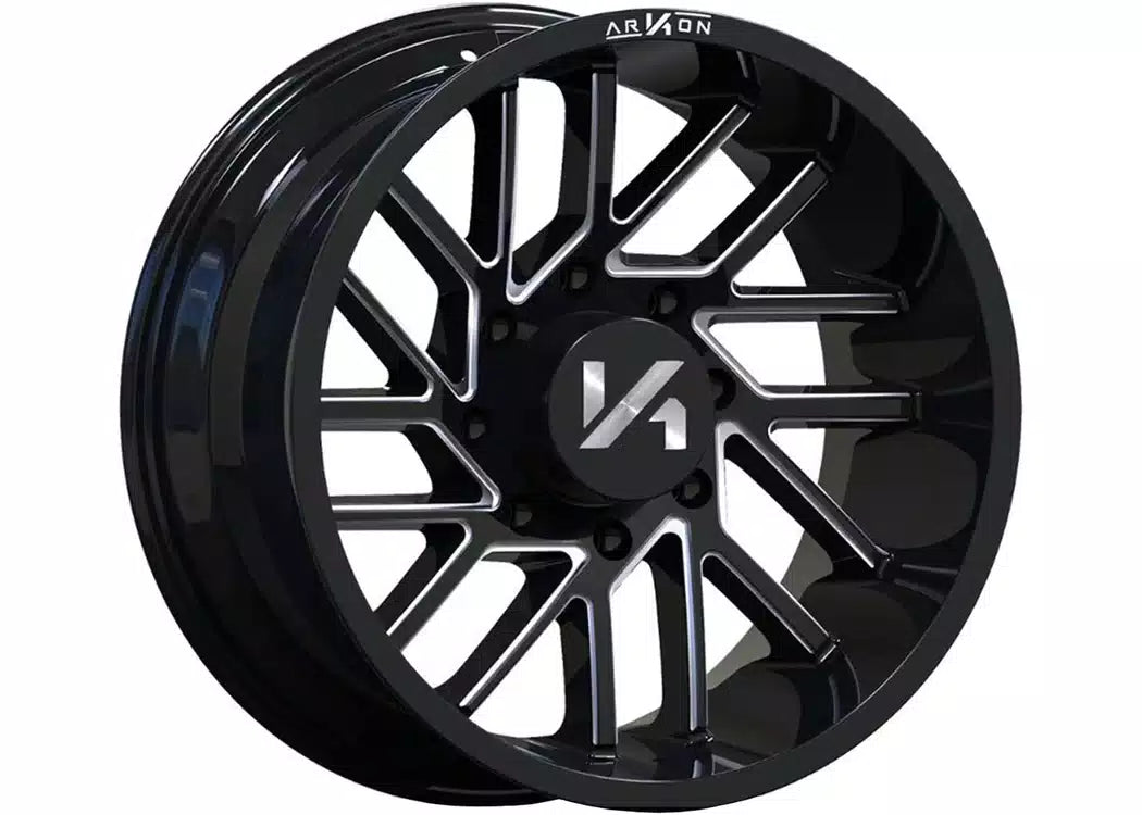 ARKON MANDELA 20X10 6X139.7 -25 106.1MM GLOSS BLACK MILLED  ** LEFT**