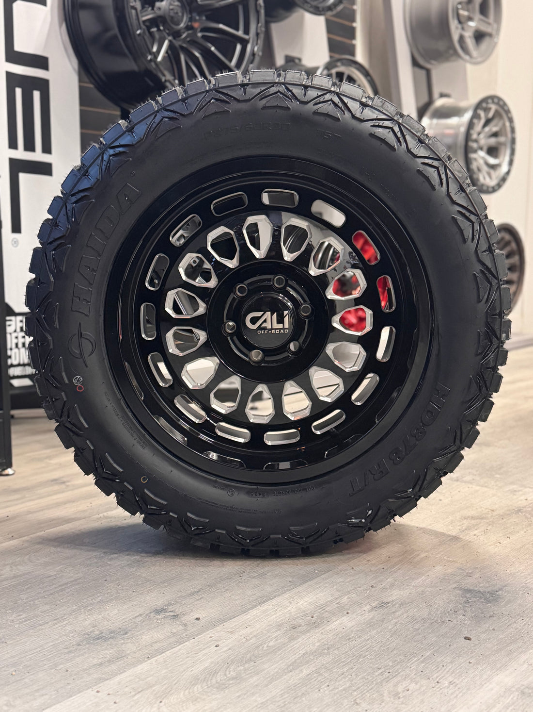(SET OF FOUR) CALI OFF-ROAD PARADOX GLOSS BLACK MILLED 20X9 +0 6X139.7 | 275/60R20 HAIDA 878