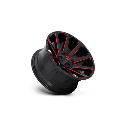 FUEL CONTRA GLOSS BLK WITH RED MILLING | 20X9 6X135/6X139.7 +20 106.1MM - TEXT US FOR CLEARANCE PRICE***