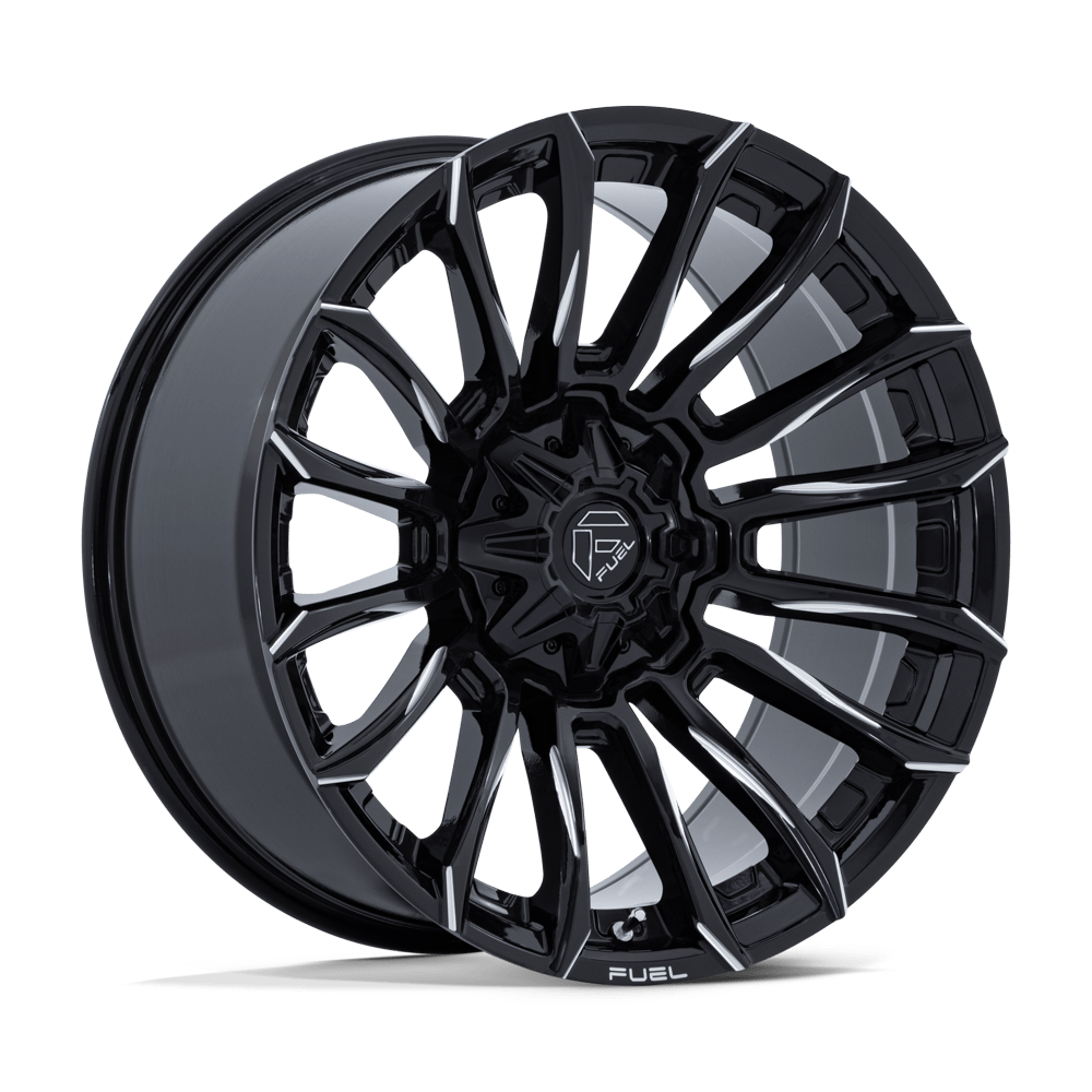 FUEL BLADE 22X9 +20 6X135/6X139.7 106 GLOSS BLACK MILLED * TEXT FOR CLEARANCE PRICE *