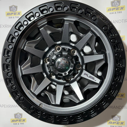 FUEL COVERT MATTE ANTHRACITE/ BLACK RING | 17X8.5 6X139.7 +14