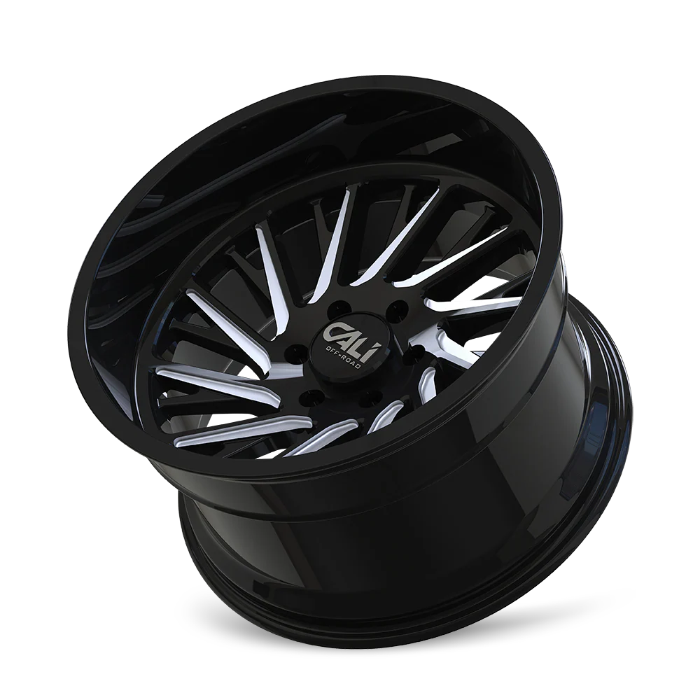 CALI OFF-ROAD PURGE GLOSS BLACK MILLED 24X14 -76 6X139.7MM 106MM