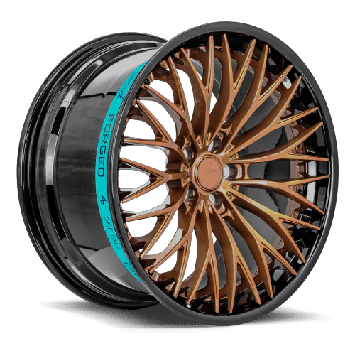 SENTALI BARREL FORGED SB1 GLOSS BLACK LIP GLOSS BRONZE CENTRE | 20X9 +35 5X112 (66.6MM HUB)