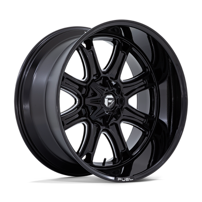 FUEL DARKSTAR GLOSS BLK MILLED | 20X10 6X135/6X139.7 -18 106.1MM - TEXT US FOR CLEARANCE PRICING***
