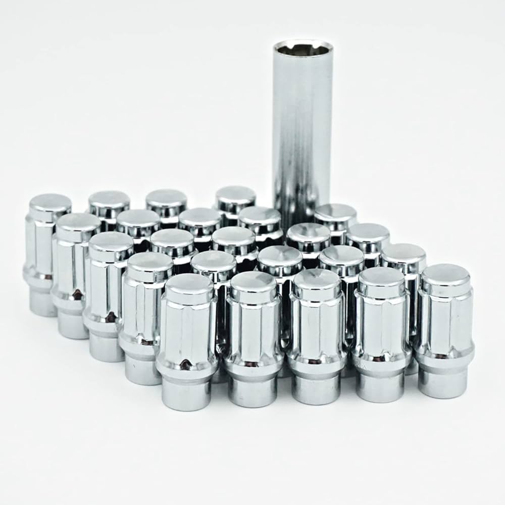 LUG NUTS - CHROME CLOSED - 14x1.5 - 24 PACK Extended thread