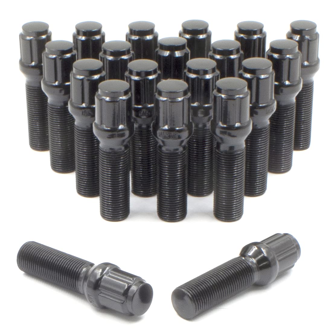 LUG STUD - BLACK STUD - 12x1.5 - 20 PACK