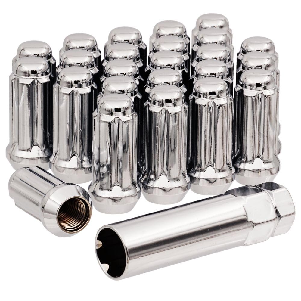 LUG NUTS - CHROME CLOSED - 14x2.0 - 24 PACK